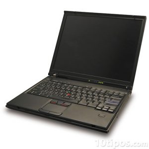 Computadora portátil de color negro