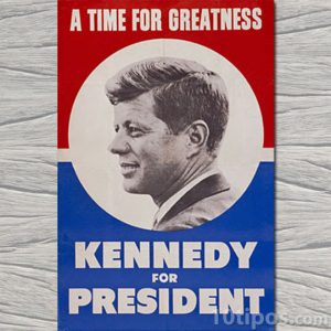 Cartel de la campaña para presidente Kennedy 
