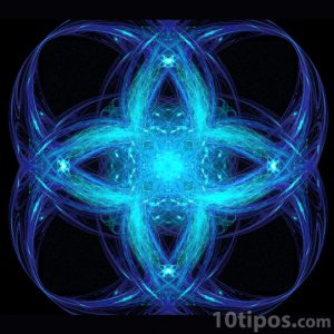 Dibujo geométrico en forma de flor