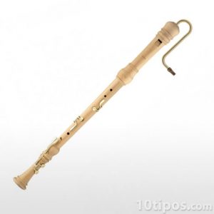 Flauta gran bajo de madera y metal