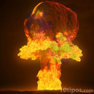 Explosión por una bomba atomica 